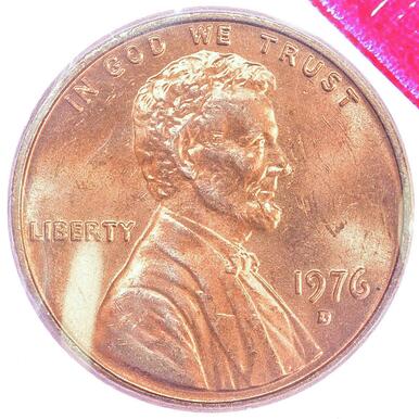 1976 d penny with liberty bell